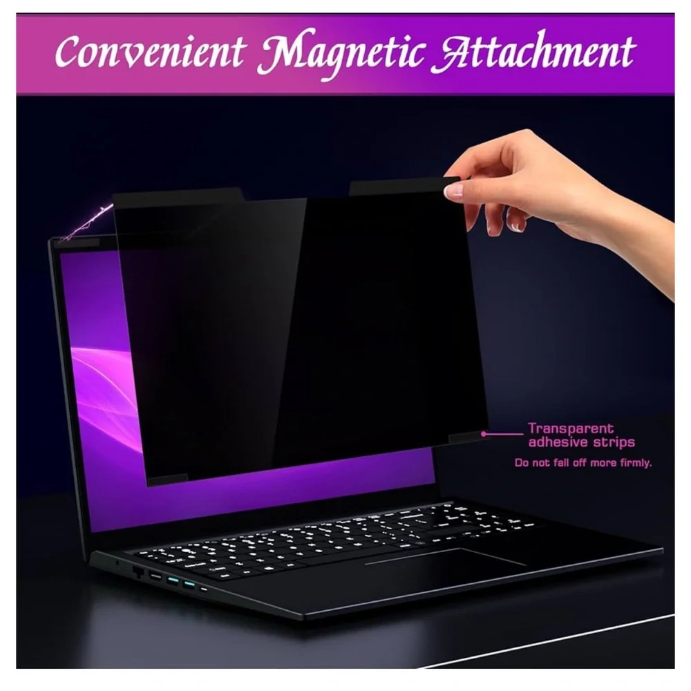 PYS Magnetic Laptop Privacy Screen 16 Inch 16:10 Ratio Screen Privacy Shield,